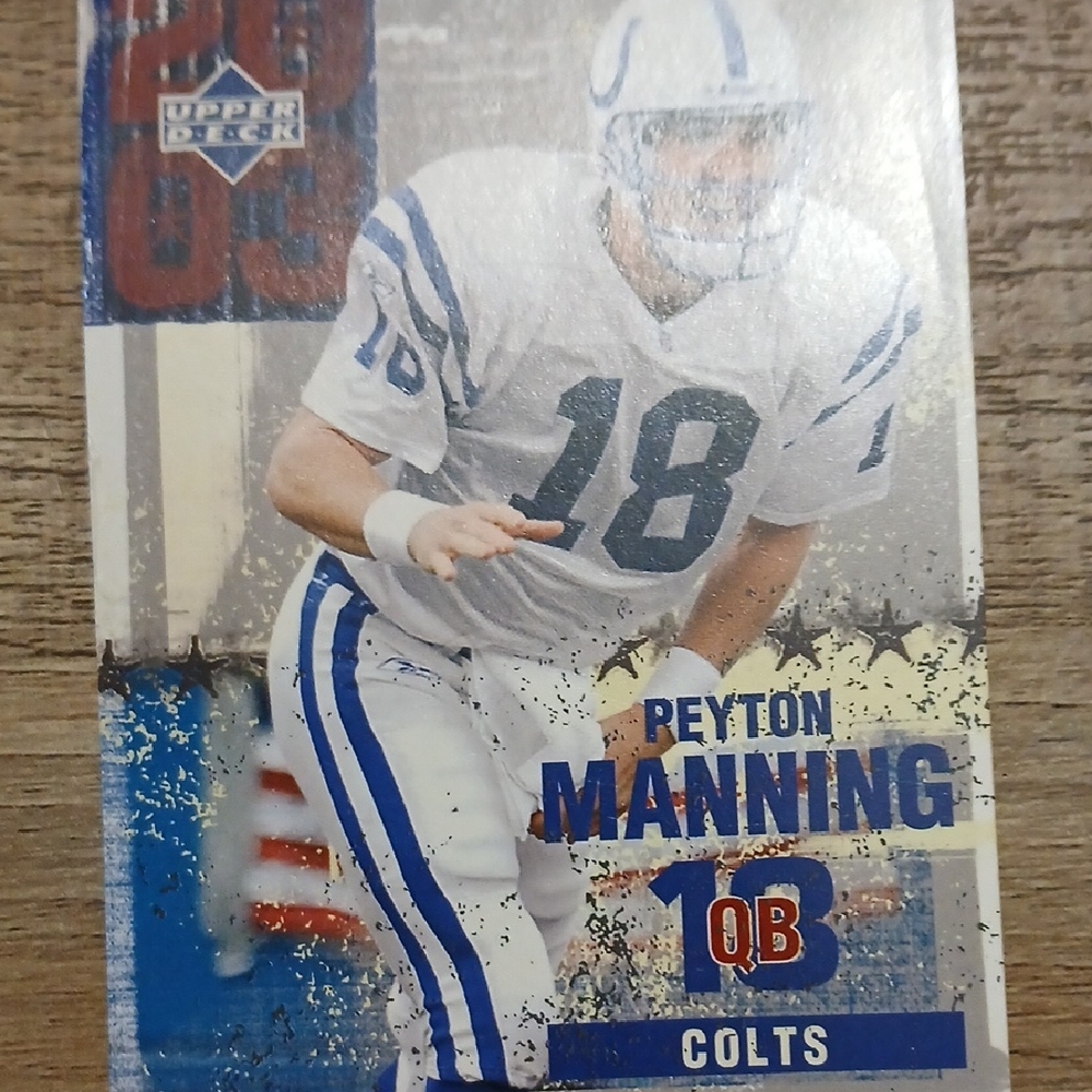 Peyton Manning Rookie Card - Blue & White Colts Design